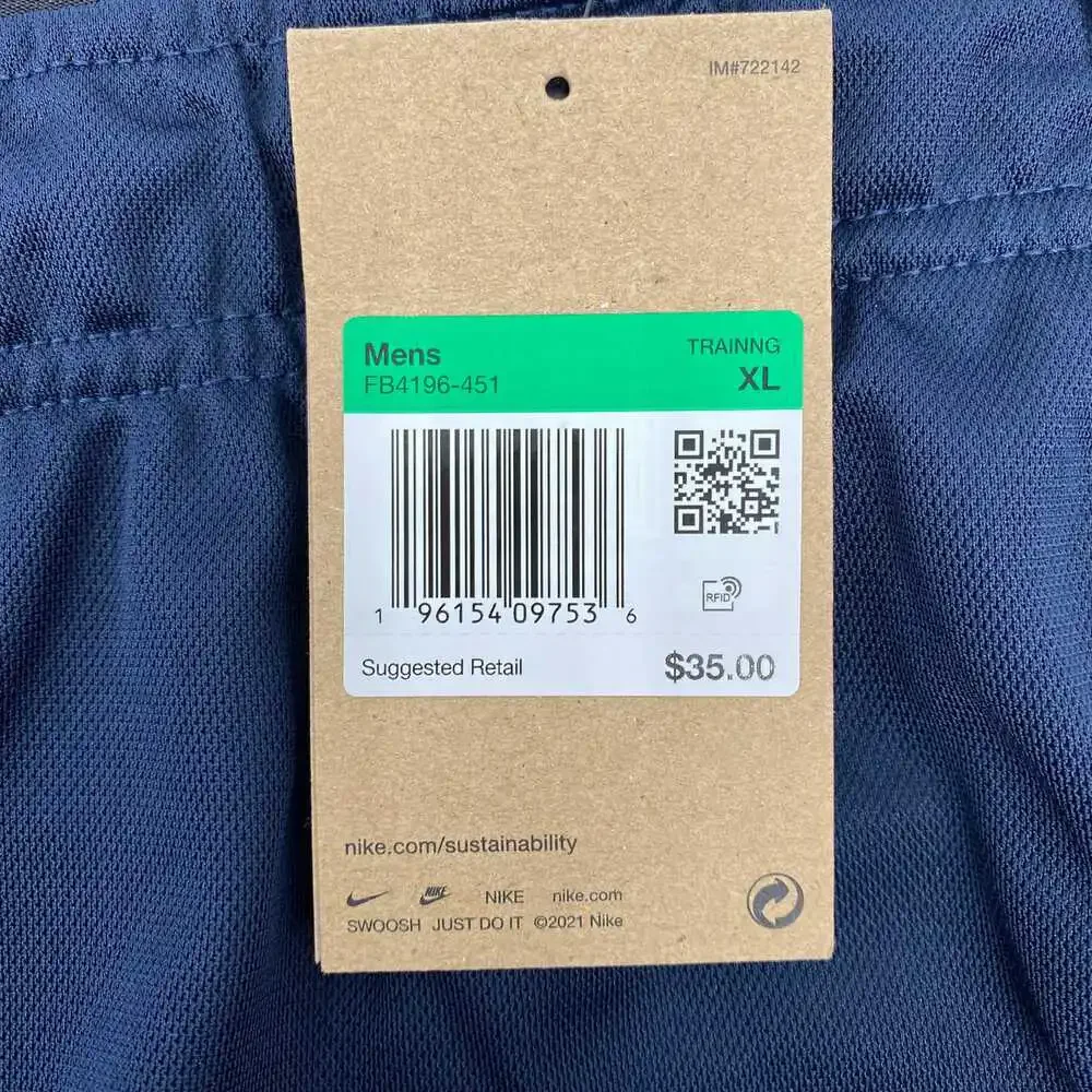 Nike Navy Blue Training Athletic Shorts | Men’s XL Regular